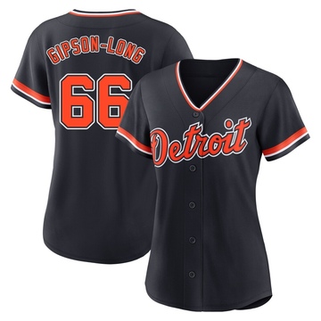 Replica Sawyer Gipson-Long Women's Detroit Tigers Navy Alternate 2nd Jersey