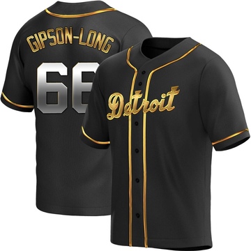 Replica Sawyer Gipson-Long Youth Detroit Tigers Black Golden Alternate Jersey