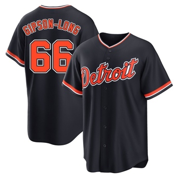Replica Sawyer Gipson-Long Youth Detroit Tigers Navy Alternate 2nd Jersey