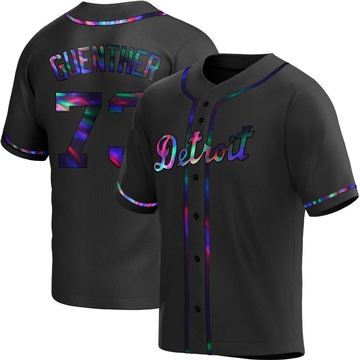 Replica Sean Guenther Youth Detroit Tigers Black Holographic Alternate Jersey
