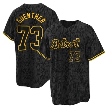 Replica Sean Guenther Youth Detroit Tigers Black Snake Skin City Jersey