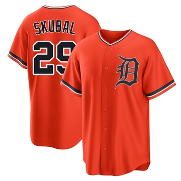 Replica Tarik Skubal Men's Detroit Tigers Orange Alternate Jersey