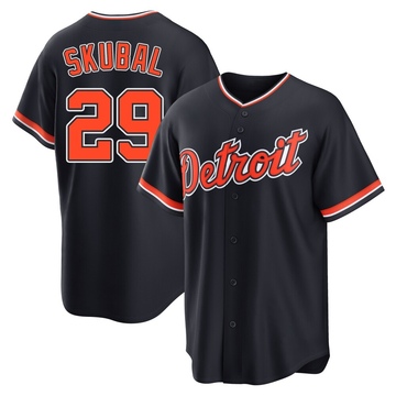 Replica Tarik Skubal Youth Detroit Tigers Navy Alternate 2nd Jersey