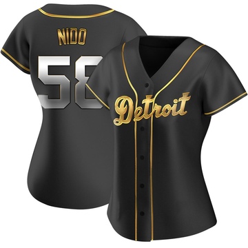 Replica Tomas Nido Women's Detroit Tigers Black Golden Alternate Jersey