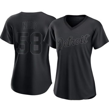 Replica Tomas Nido Women's Detroit Tigers Black Pitch Fashion Jersey