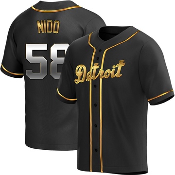 Replica Tomas Nido Youth Detroit Tigers Black Golden Alternate Jersey
