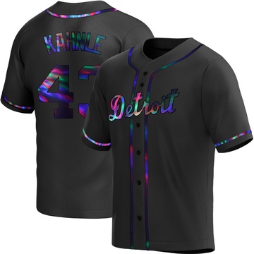 Replica Tommy Kahnle Men's Detroit Tigers Black Holographic Alternate Jersey
