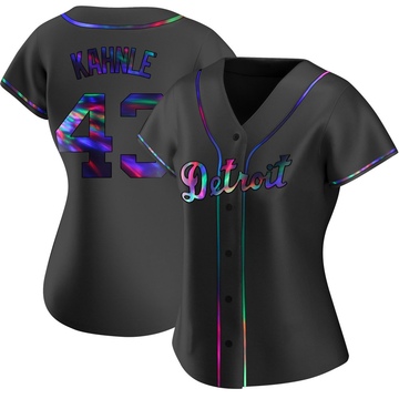 Replica Tommy Kahnle Women's Detroit Tigers Black Holographic Alternate Jersey