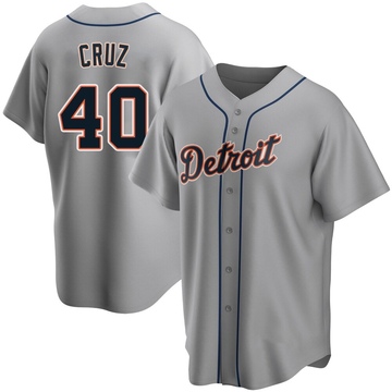 Replica Trei Cruz Men's Detroit Tigers Gray Road Jersey