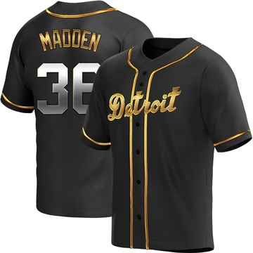 Replica Ty Madden Youth Detroit Tigers Black Golden Alternate Jersey