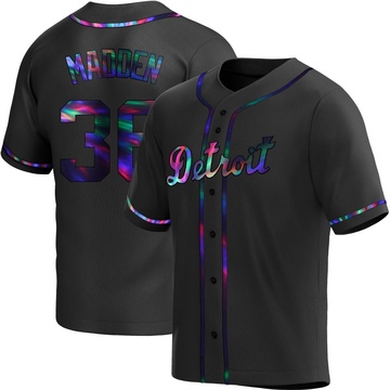 Replica Ty Madden Youth Detroit Tigers Black Holographic Alternate Jersey