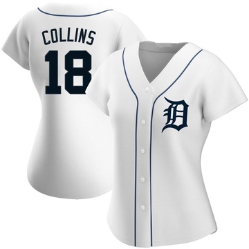 Replica Tyler Collins Women's Detroit Tigers White Home Jersey