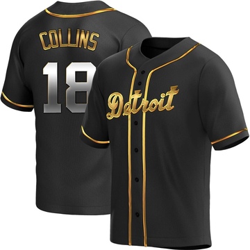 Replica Tyler Collins Youth Detroit Tigers Black Golden Alternate Jersey