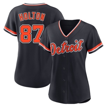 Replica Tyler Holton Women's Detroit Tigers Navy Alternate 2nd Jersey