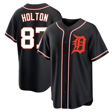 Replica Tyler Holton Youth Detroit Tigers Black Fashion Out Jersey