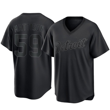 Replica Tyler Mattison Youth Detroit Tigers Black Pitch Fashion Jersey