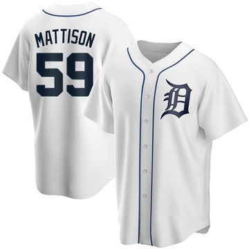 Replica Tyler Mattison Youth Detroit Tigers White Home Jersey