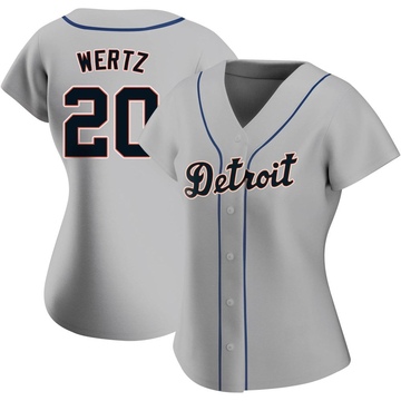 Replica Vic Wertz Women's Detroit Tigers Gray Road Jersey